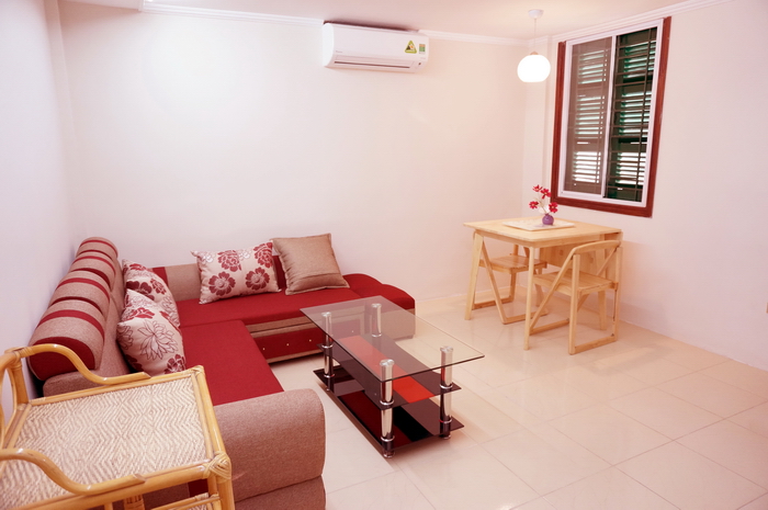 New one bedroom apartment close to Hoang Cau lake, Dong Da district, modern bathroom, nice terrace