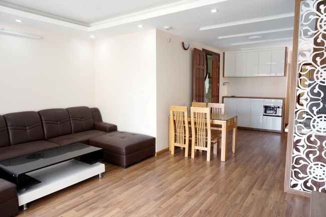 Brand new two bedrooms apartment on Lac Long Quan street, it is within walking distance to West Lake
