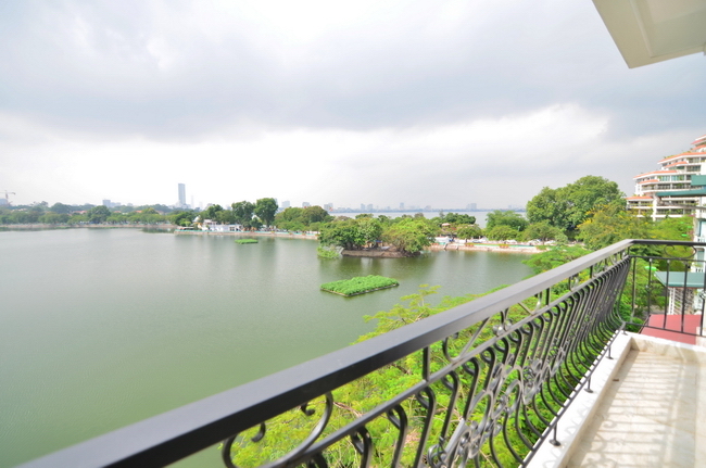 Brand new two bedroom apartment, stunning both views of Truc Bach and West Lake, large and long balcony