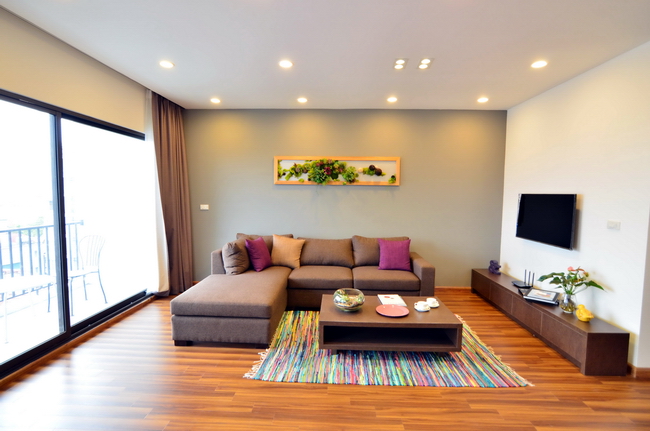 Bran new serviced apartment of excellent quality for rent on To Ngoc Van main road, modern style, furnished