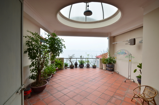 Newly renovated furnished house in Yen Phu village, Over-looking to the west lake, nice rooftop terrace, small balcony