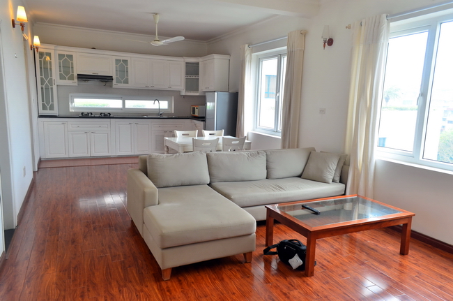 Spacious and very quiet serviced apartment for rent in Nghi Tam village, West lake, tay Ho district, Hanoi