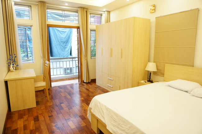 Hanoi rental-one bedroom apartment in Hai Ba Trung district, Van Ho street, cosy decoration and fully furnished