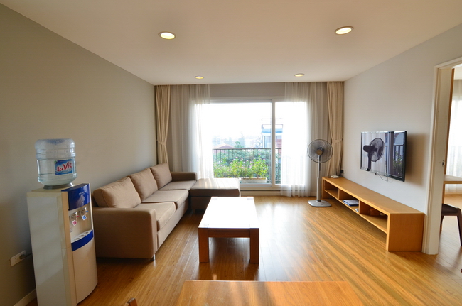 Modern serviced apartment for lease on To Ngoc Van street, two bedrooms, fully furnished, bright and quiet