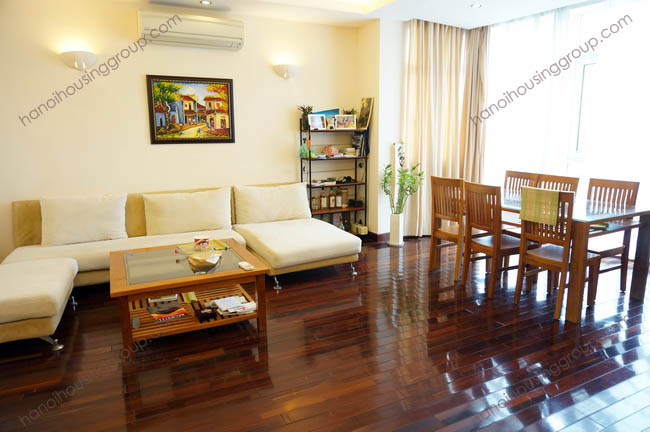 Unique fully furnished apartment for lease on Kham Thien street, big balcony, hardwood flooring, good layout
