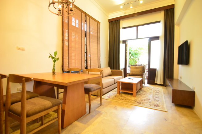 Modern style two bedrooms serviced apartment on Xom Chua street, fully furnished and spacious balcony