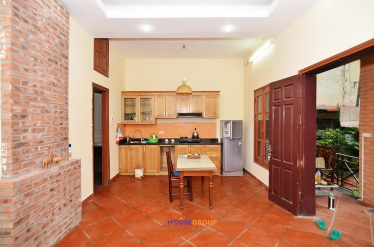 Unique House for rent in Ba Dinh District, Big garden