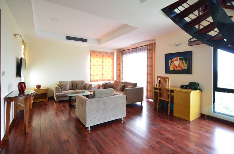 Duplex ( Two Stories ) Apartment for rent in Tay Ho with private a big terrace