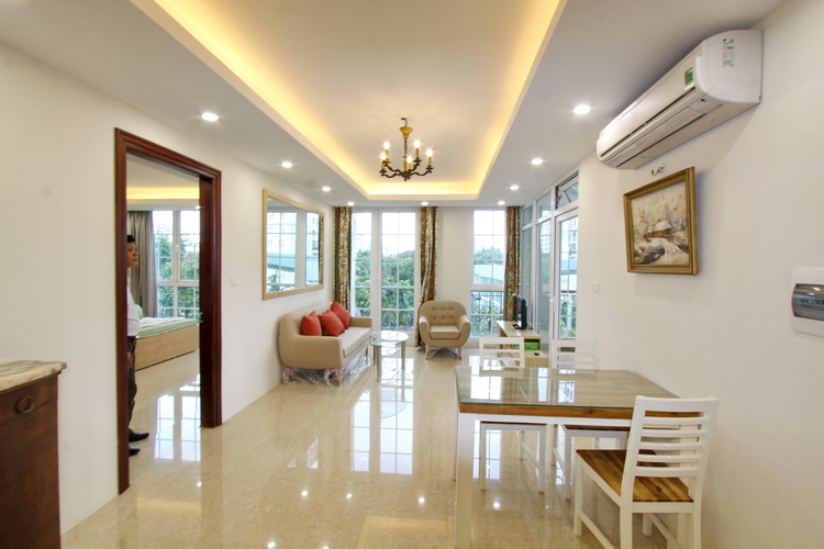 Loads of nature light apartment for rent in Ba Dinh District Hanoi