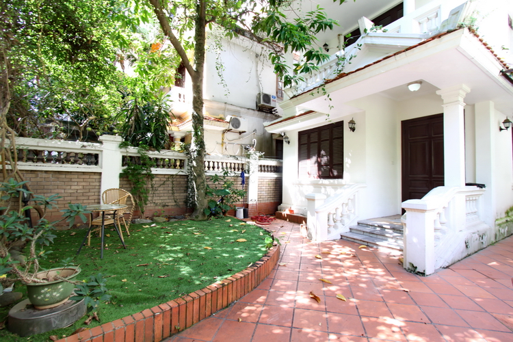 Partly furnished House for rent in Tay Ho Hanoi in French Colonial Style