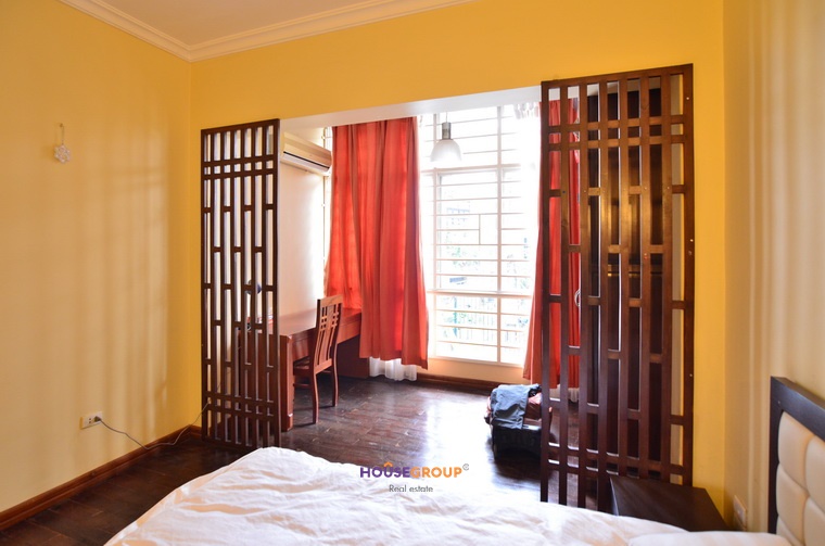Big courtyard and French style house for rent in Ba Dinh District Hanoi