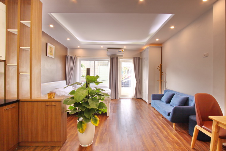 Modern and cosy style studio flat of charm for rent in Tay Ho West Lake Hanoi
