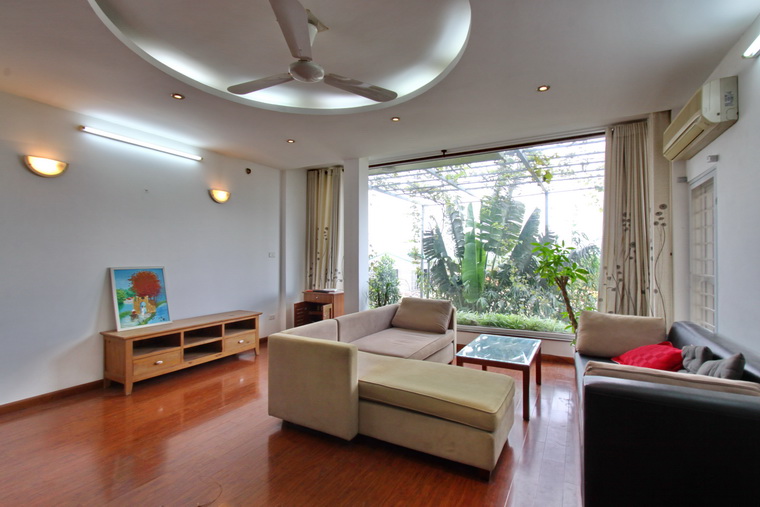 Green view of the house for rent in Tay Ho Hanoi having a lot of fresh clean air