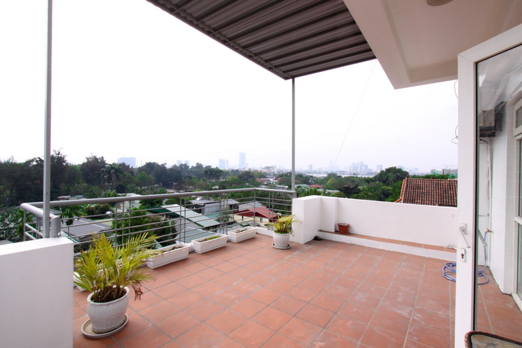 Beautiful apartment for rent in Tay Ho having a huge private terrace