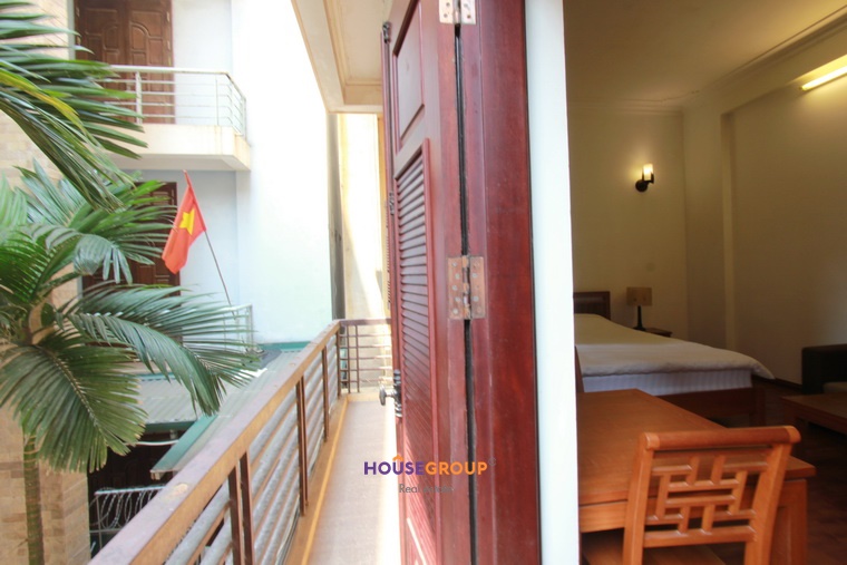 Brightness studio apartment in hanoi on To Ngoc Van Street having private balcony