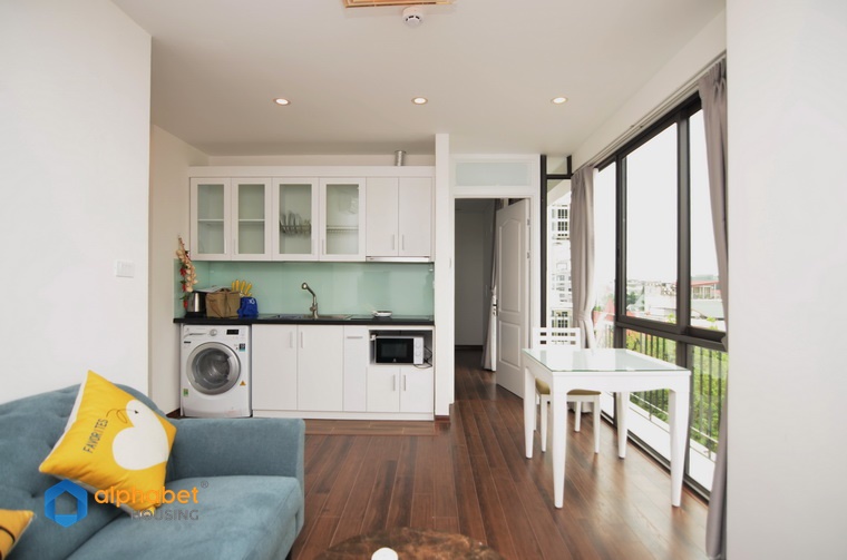 Newly and modern one bedroom apartment in Tay Ho having small balcony