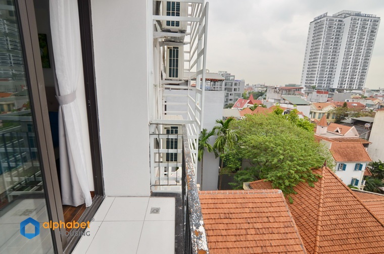 Newly and modern one bedroom apartment in Tay Ho having small balcony