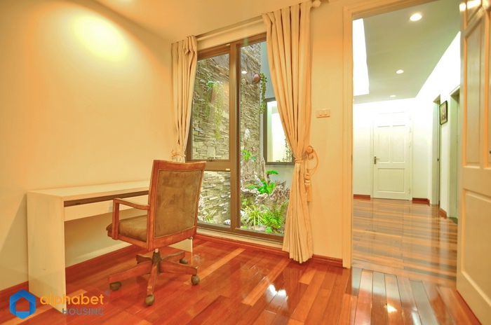 Modern serviced apartment for rent in Tay Ho facing on the lake