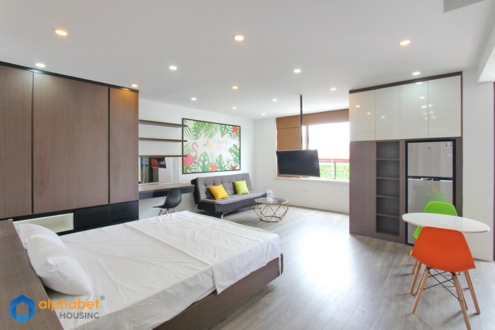 Modern furnished studio apartment for rent in Tay Ho nearby west lake