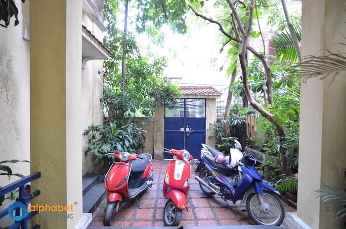 Charming house for rent in Ba Dinh having Huge Terrace and spacious garden