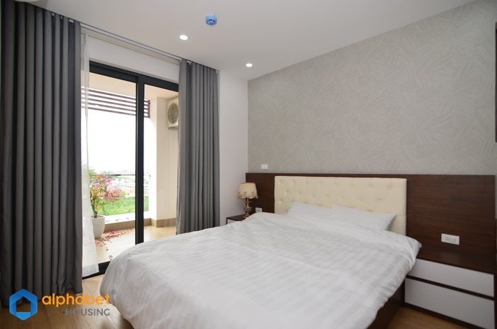 Lovely and newly built one bedroom serviced apartment for rent in Tay Ho