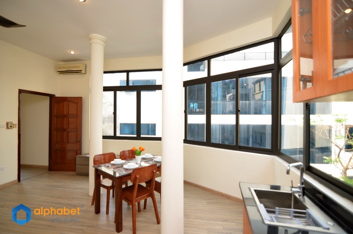 Loads of natural light serviced apartment for rent in Truc Bach Island