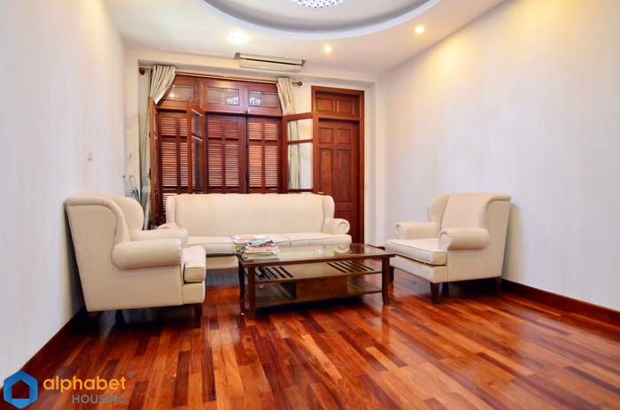 Full Furniture House for rent in Tay Ho Hanoi and Large Terrace